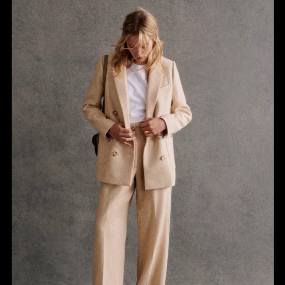 Sezane Michele Jacket Mottled Ecru - Size 36